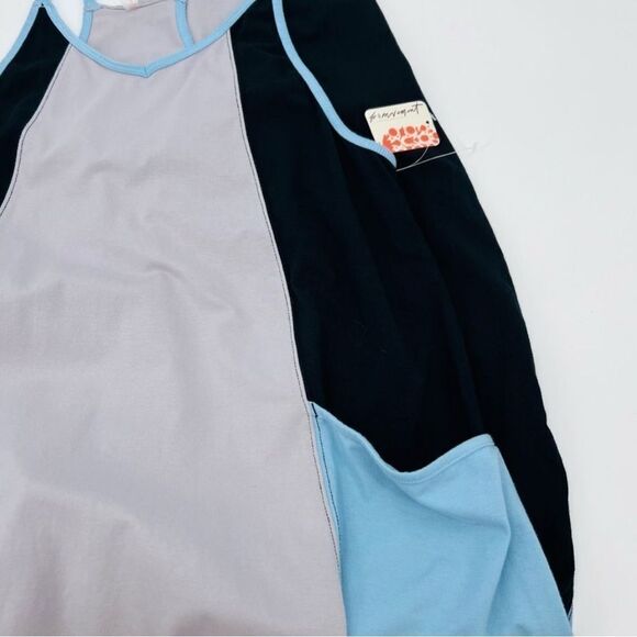 NWT Free People Movement Jumpsuit Overall Oversized Color Block Size S - Picture 5 of 12